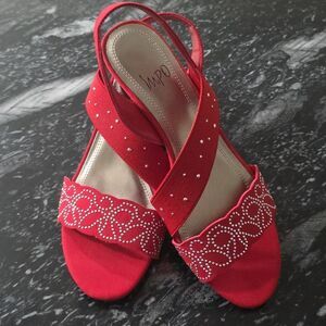 BRAND NEW IMPO WEDGE OPEN-TOE SLIP-ON SANDAL